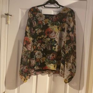 Flowing floral blouse